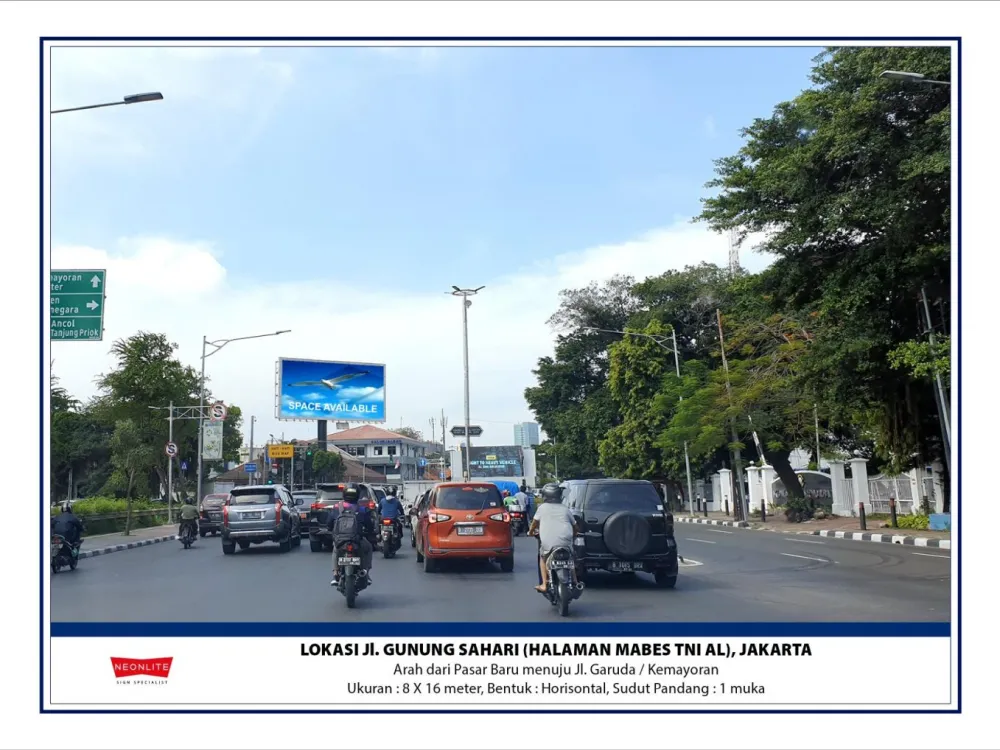 Billboard<br>LED Jl. Gunung Sahari (Halaman Mabes TNI-AL), Jakarta 20200624 lok jl gunung sahari hal armabar jkt