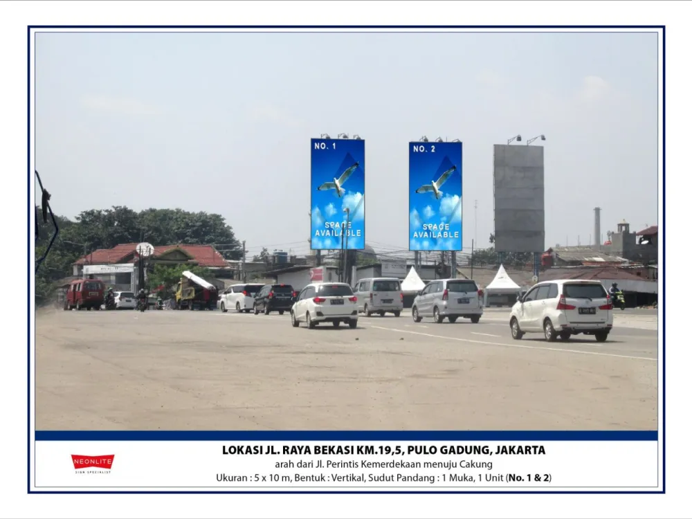 Billboard<br>LED Jl. Raya Bekasi KM 19,5, Pulogadung, Jakarta lok jl raya bekasi km 195 pulo gadung jkt no 1 2